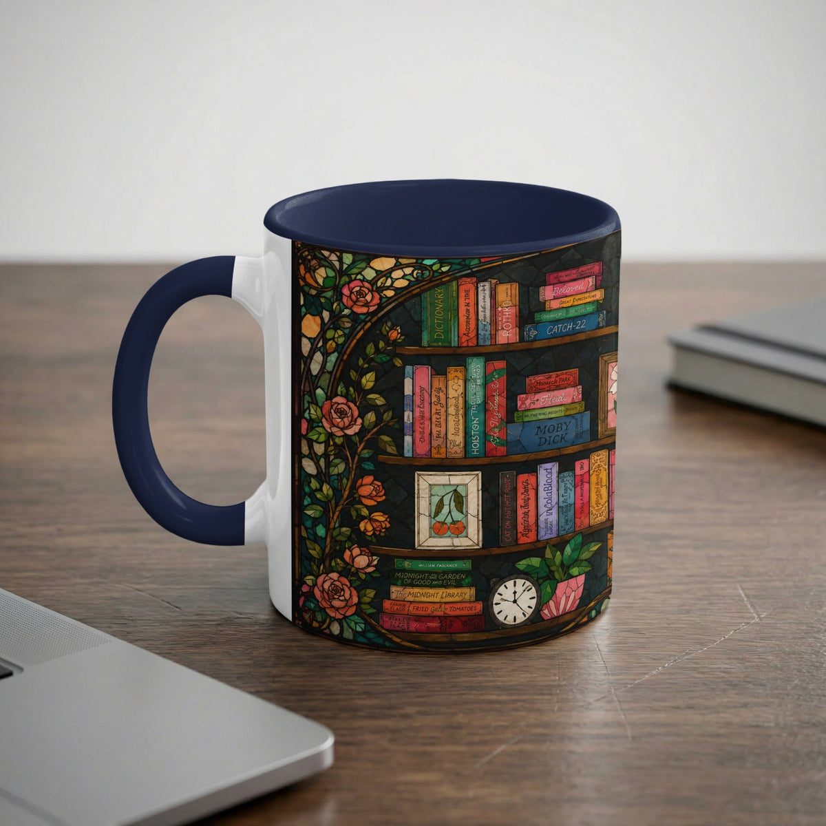 Enchanted Library Stained Glass Cozy Corner Mug