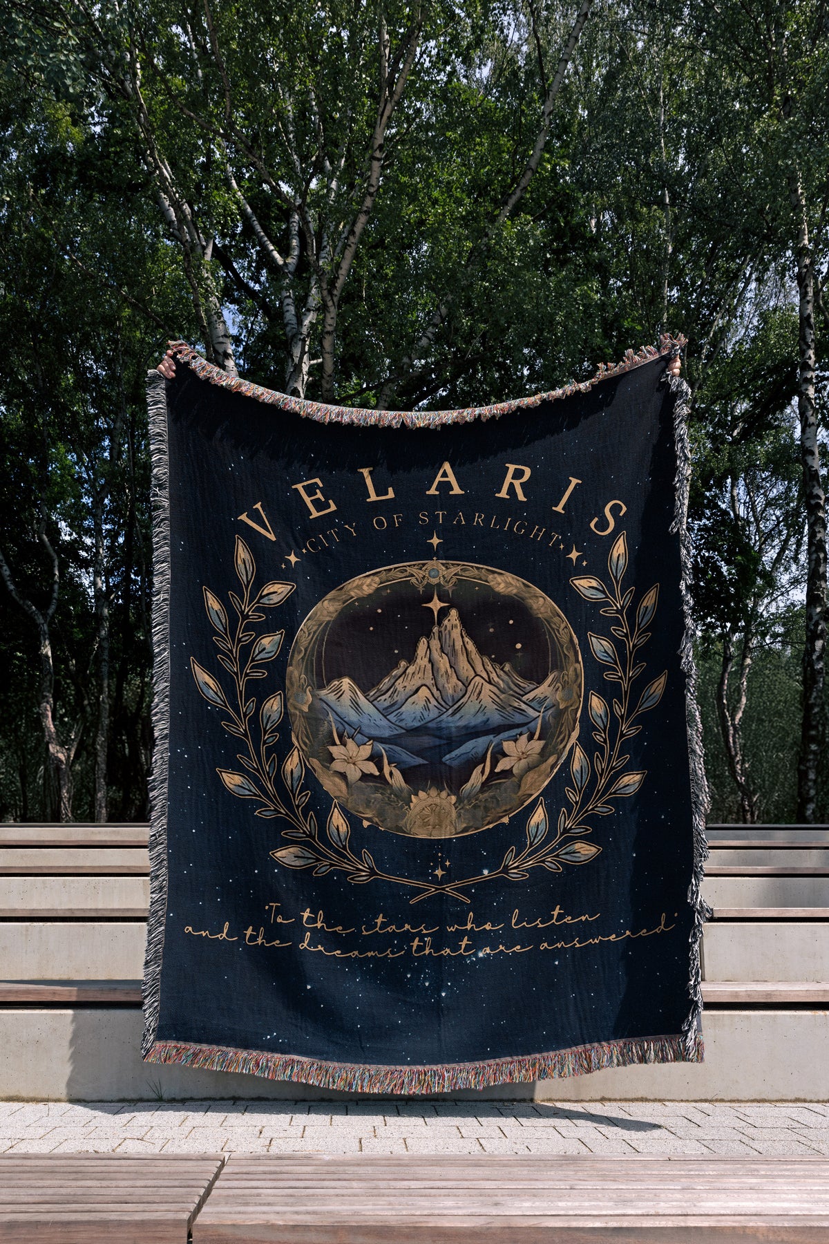 City of Starlight Woven Throw Blanket
