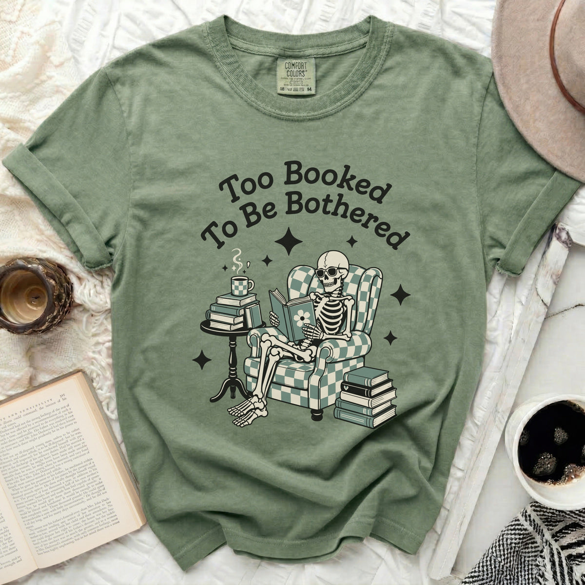 Too Booked Skeleton Tee