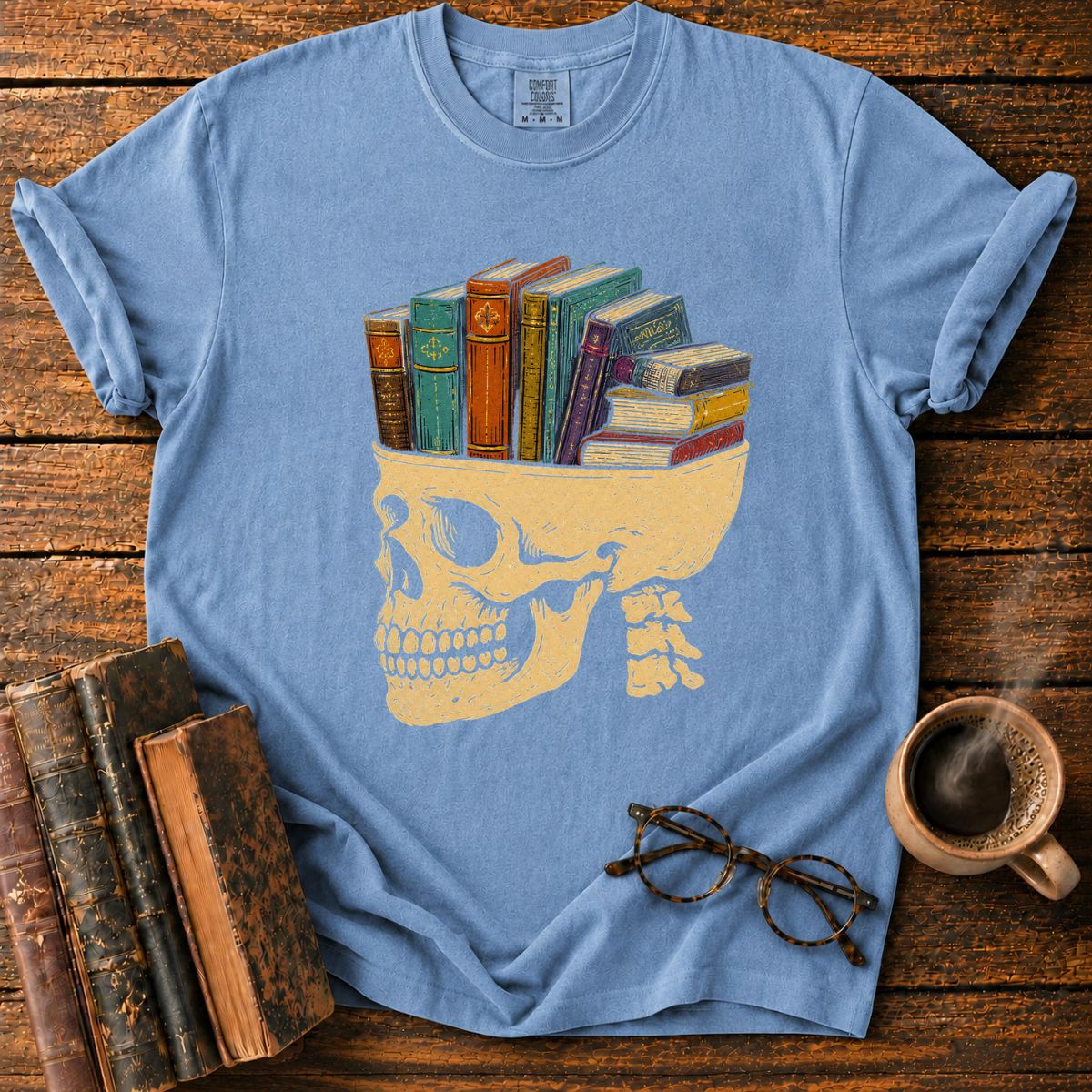 Skull of Stacked Stories T-Shirt