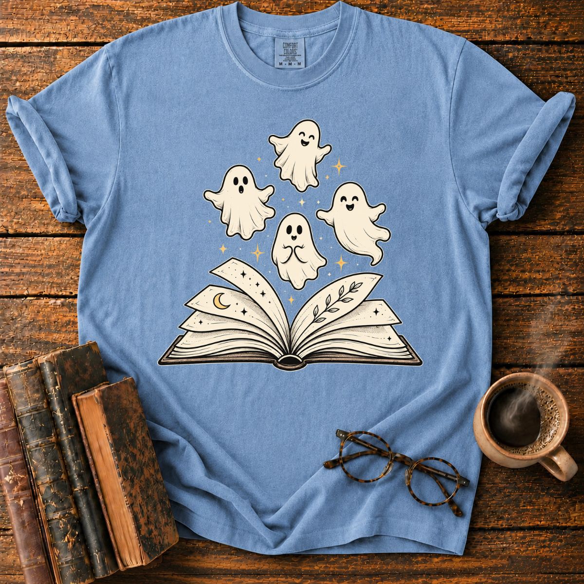 Ghosts Rising from a Magical Book T-Shirt