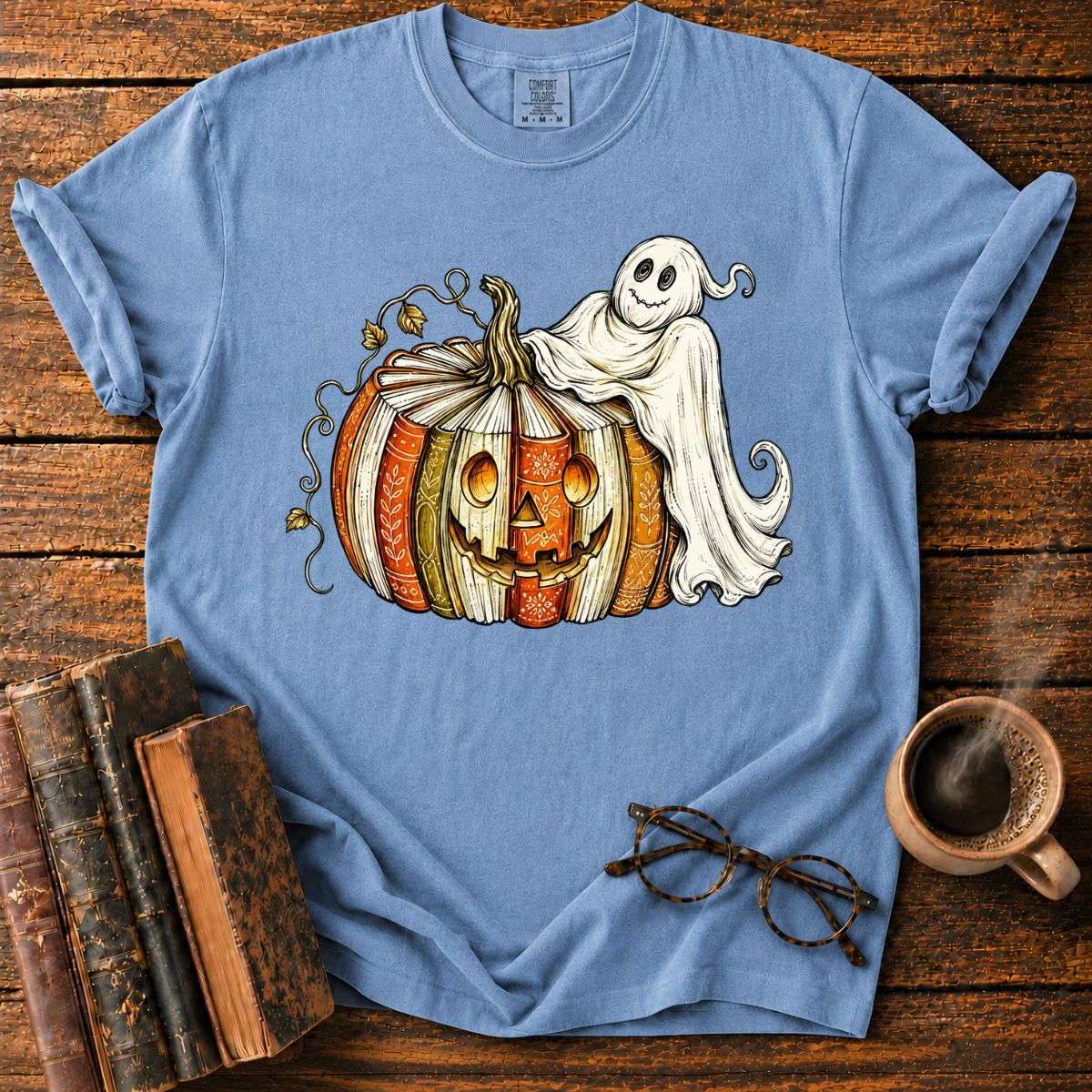 Ornate Pumpkin and Friendly Ghost T-Shirt