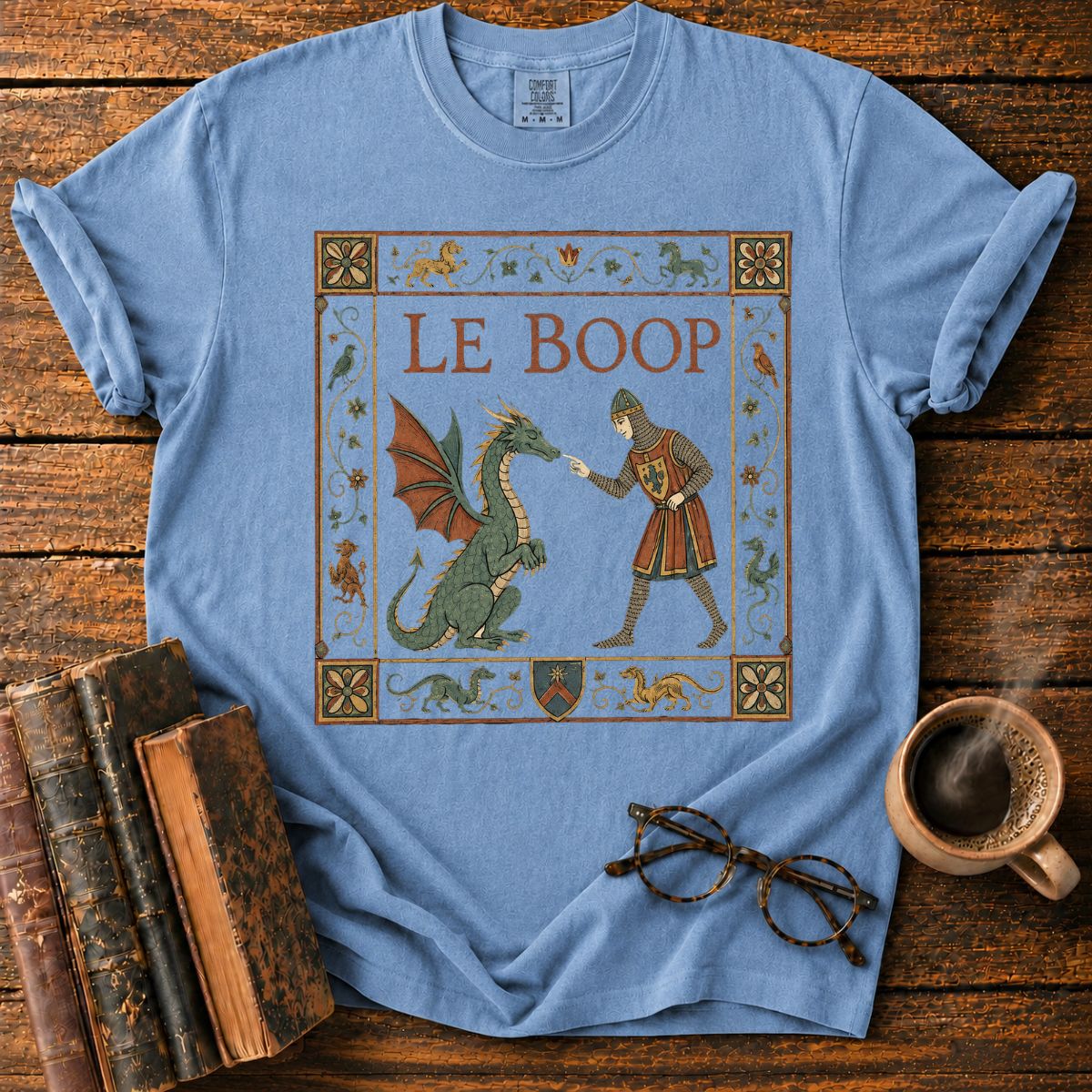 Medieval Dragon Boop Tapestry T-Shirt