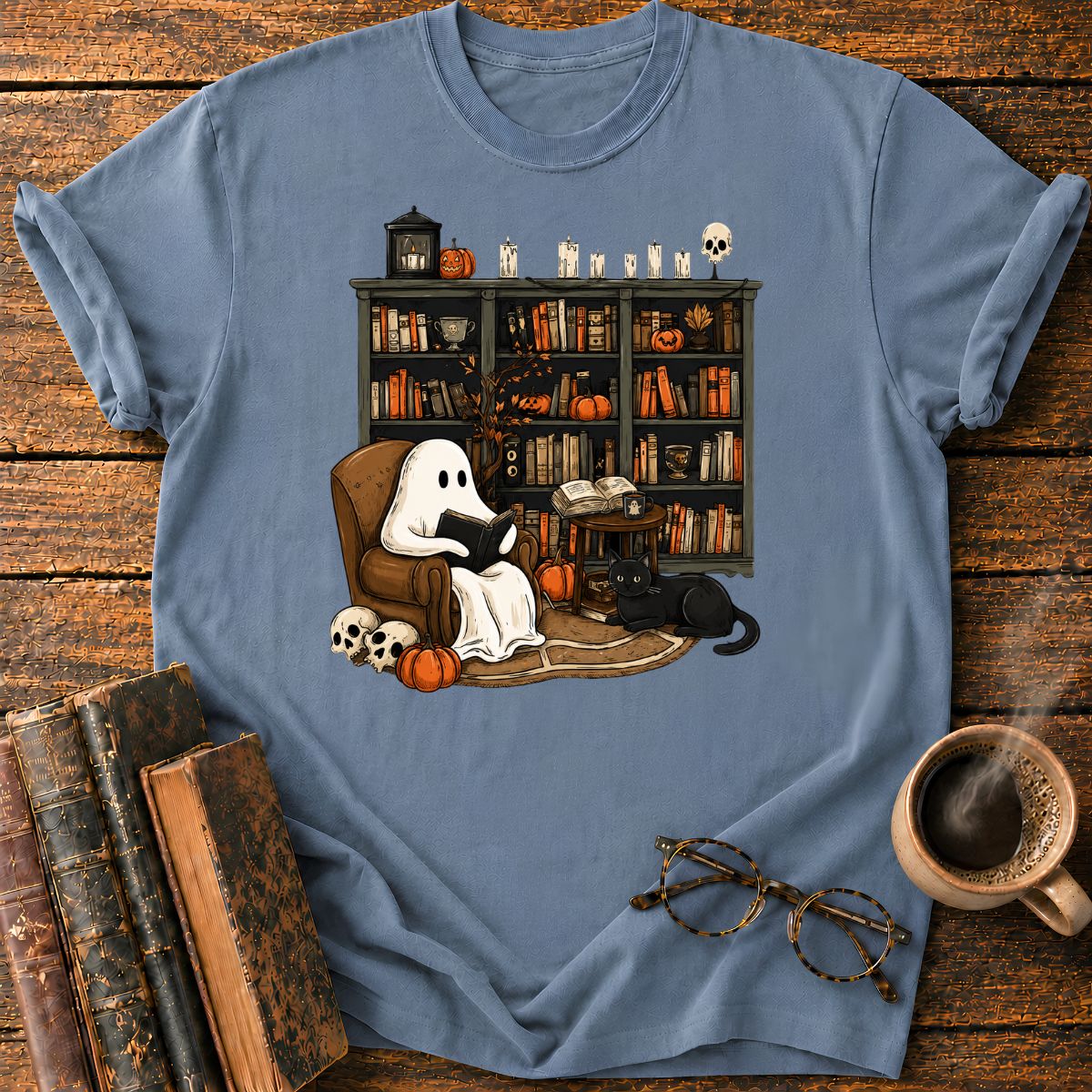 Ghost Reading A Book T-Shirt