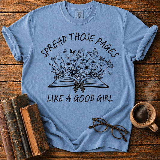 Spread Those Pages Floral Book T-Shirt