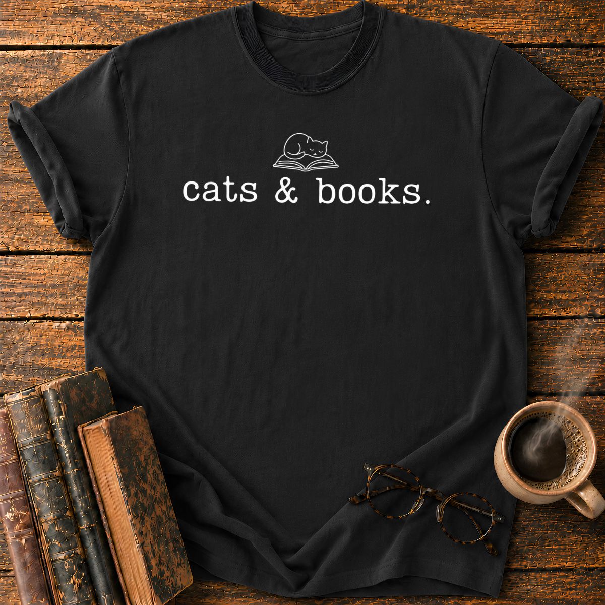 Cats & Books T-Shirt