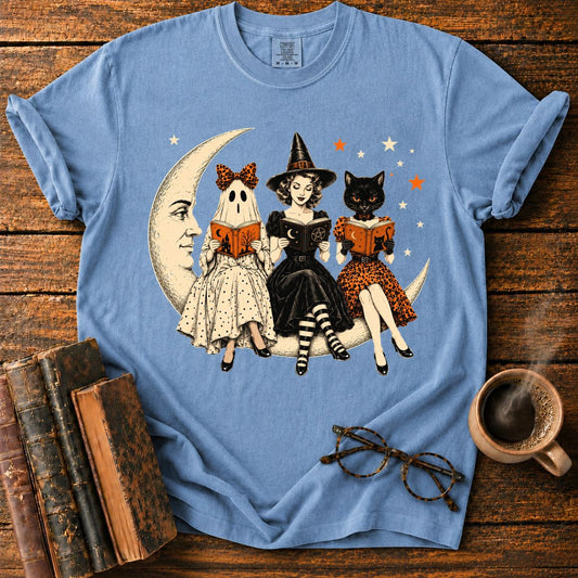 Vintage Halloween Moonlit Readers T-Shirt