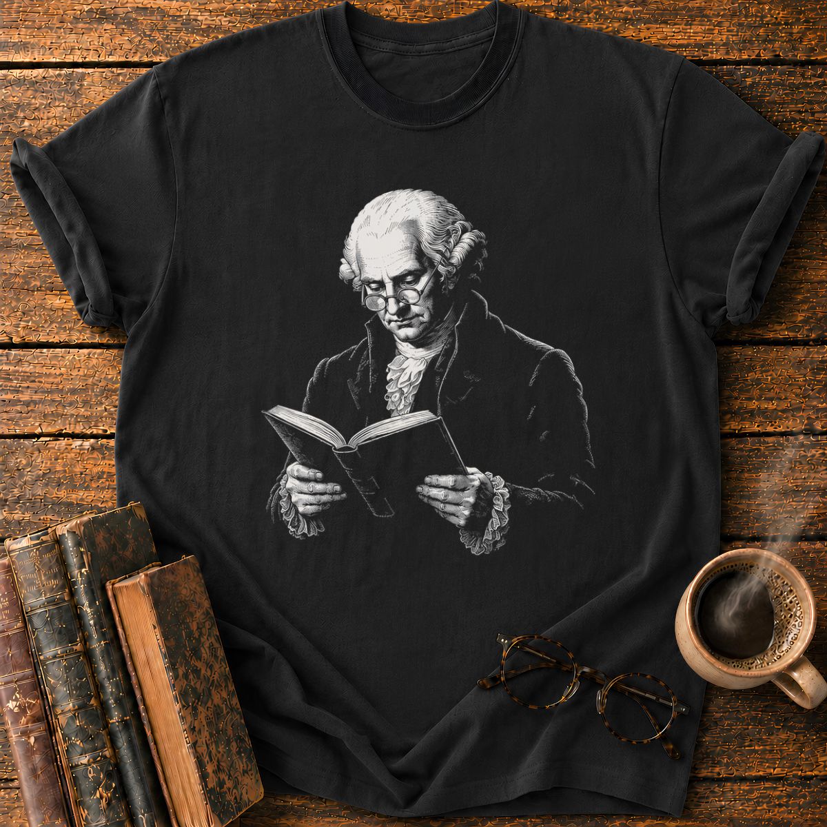 Vintage Scholar Reading T-Shirt