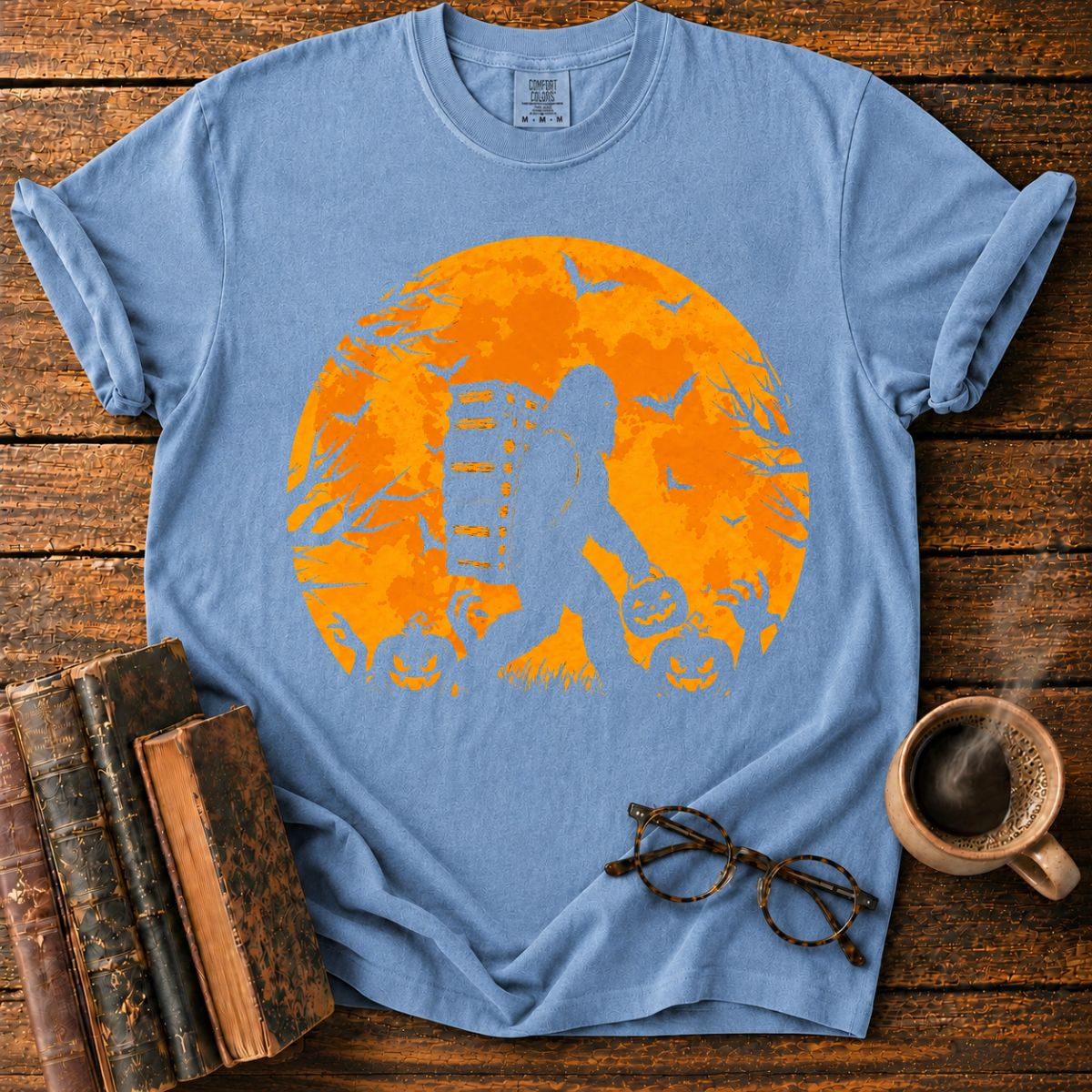 Bigfoot’s Halloween Moonlit Book Trek T-Shirt