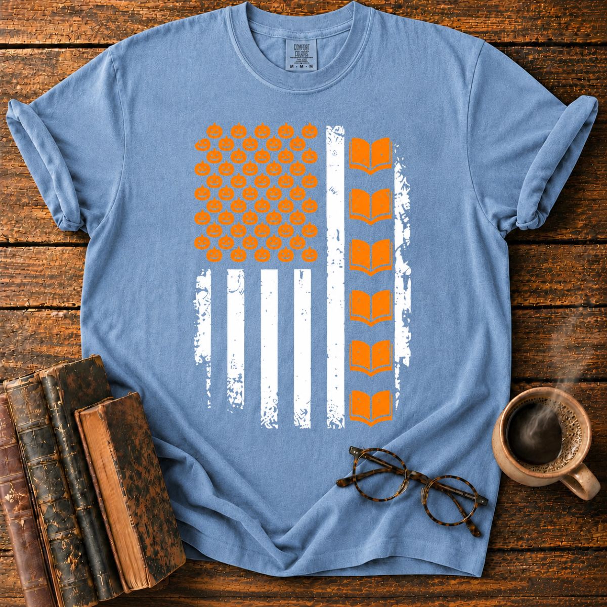 Flag Spooky Bookish T-Shirt