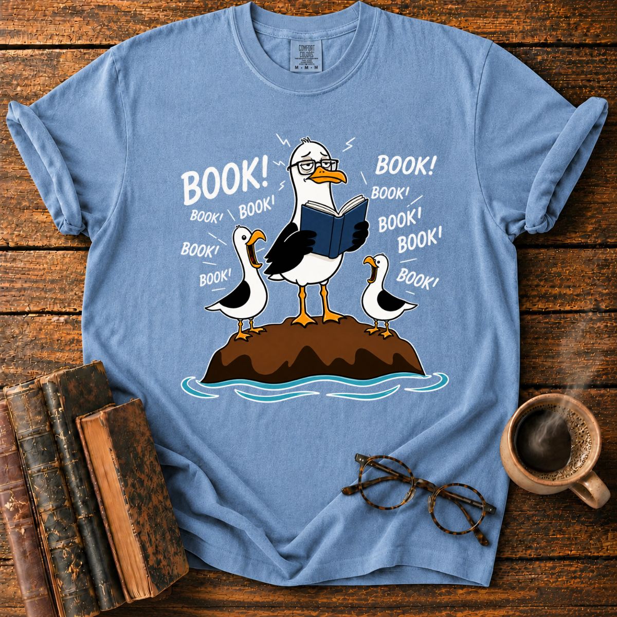 Bookish Seagull Family Chaos T-Shirt