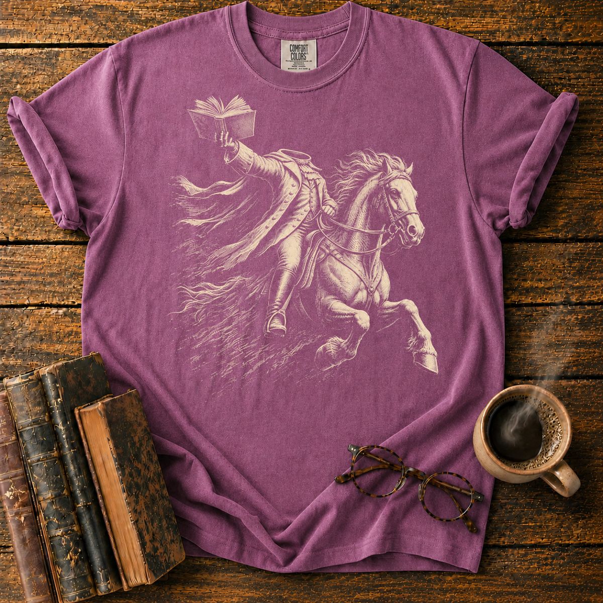 Headless Horseman Holding Book T-Shirt
