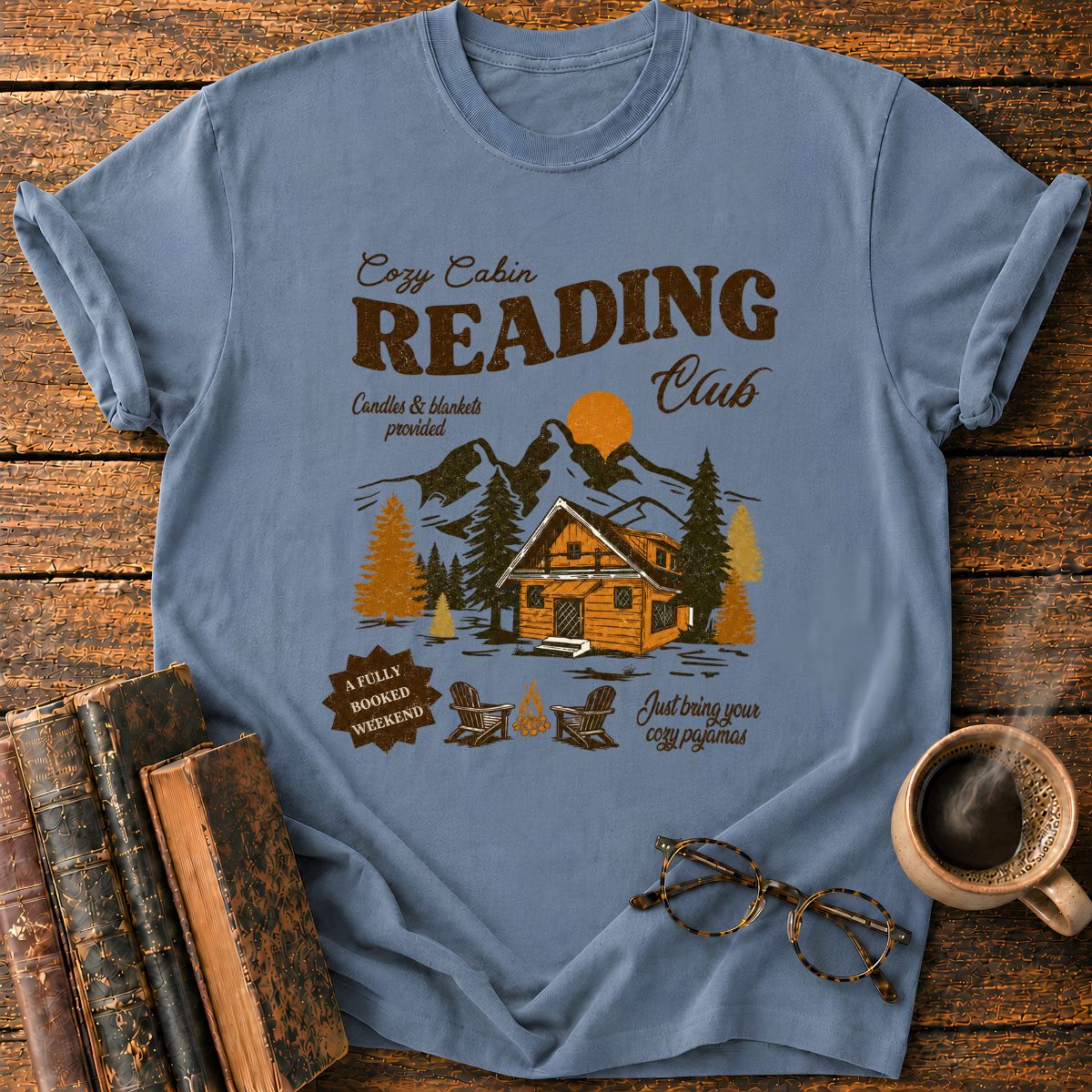 Cozy Cabin Book Club T-Shirt
