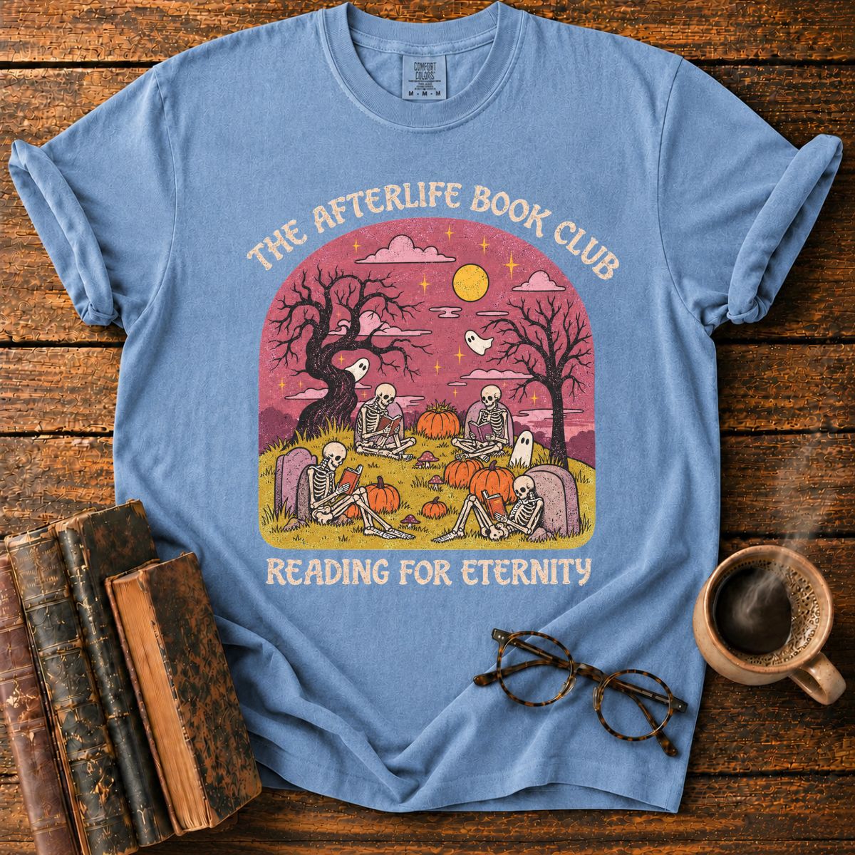 Afterlife Book Club Skeleton T-Shirt