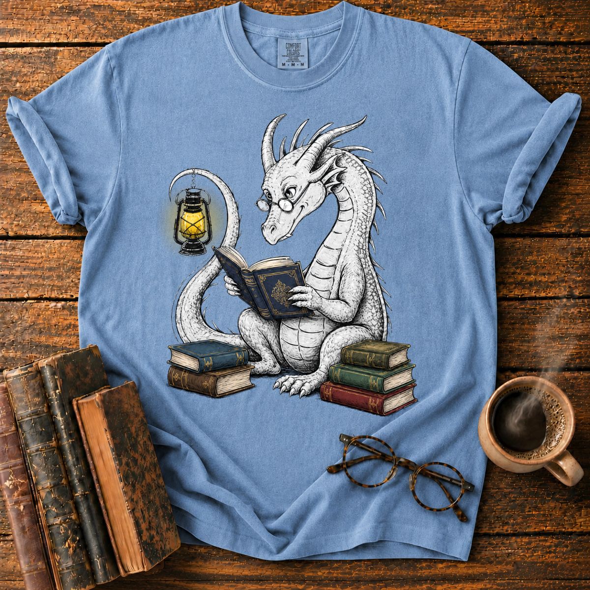 Dragon Scholar by Lantern Light T-Shirt