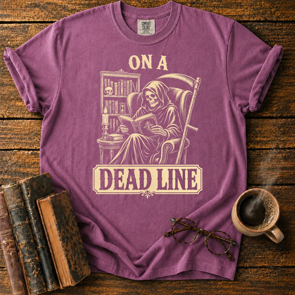 On A Dead Line Grim Reaper T-Shirt