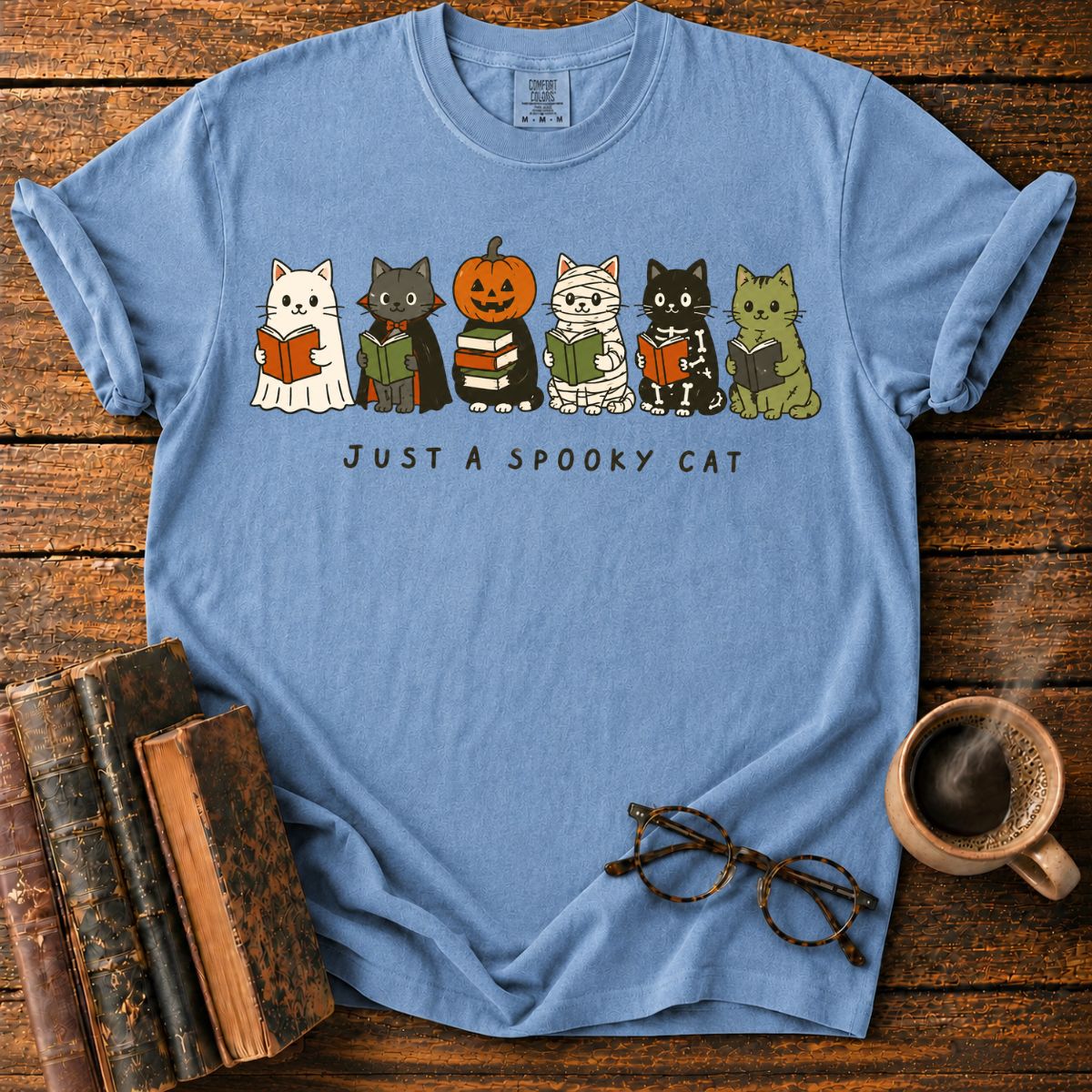Just a Spooky Cat Book Club T-Shirt