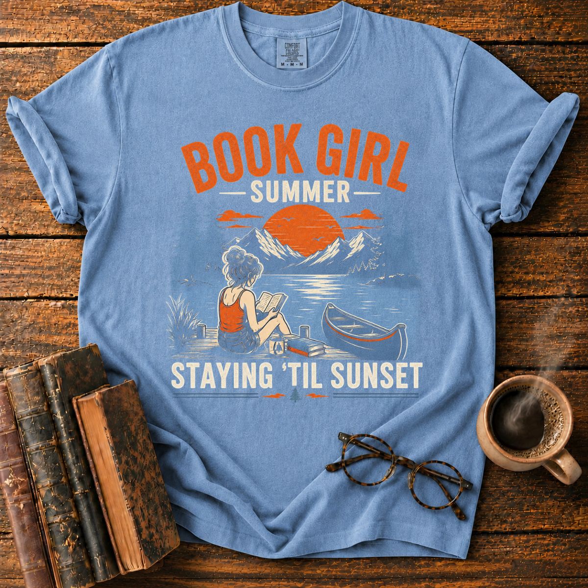 Book Girl Summer by the Lake T-Shirt