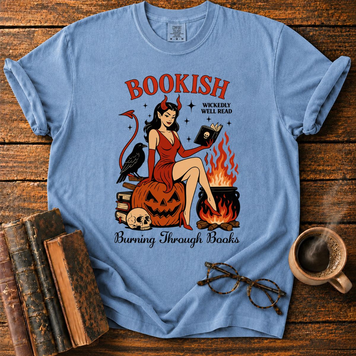 Bookish Burning Through Books T-Shirt