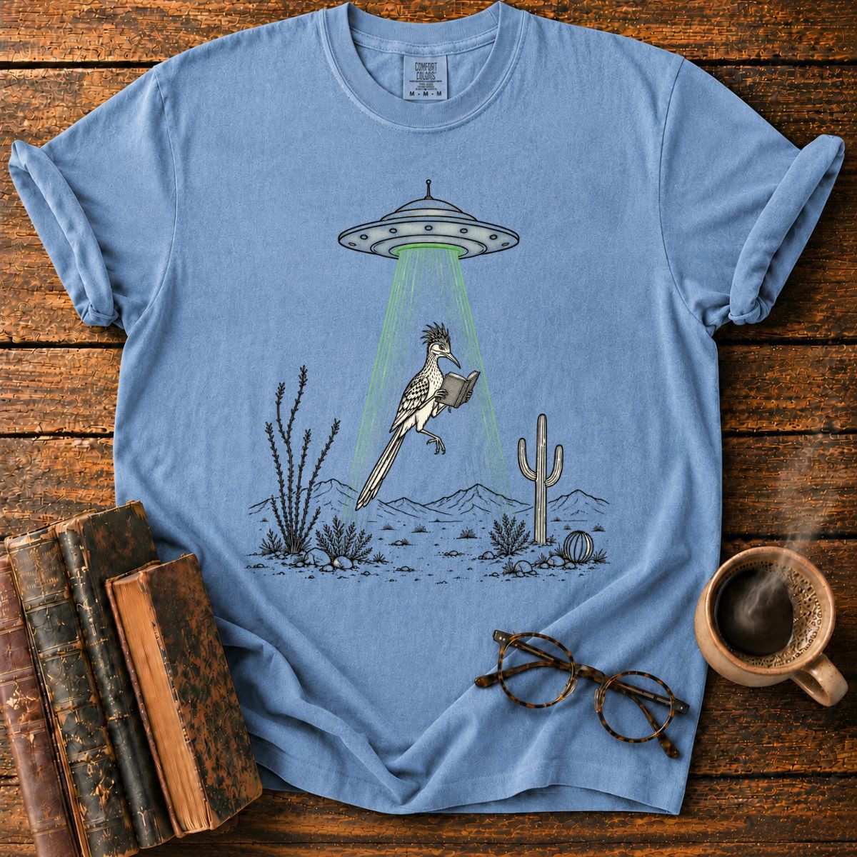 Reading Roadrunner in the Green Beam T-Shirt