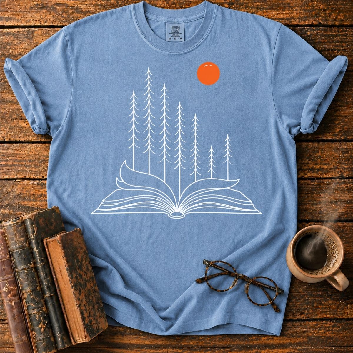 Forest of Pages at Sunset T-Shirt