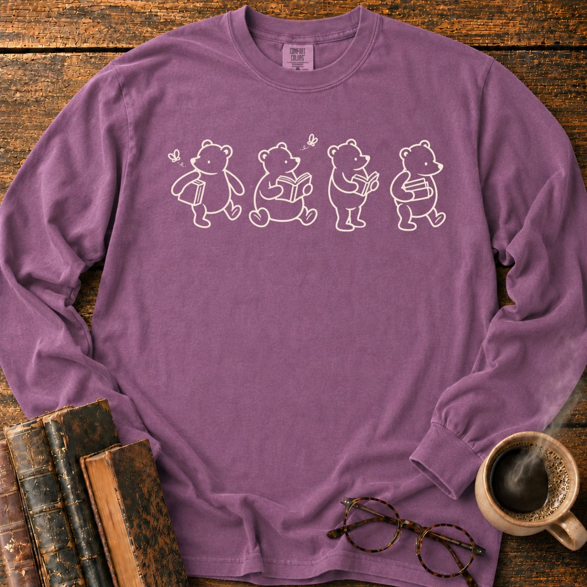 Bears 1928 Reading Books LS T-Shirt