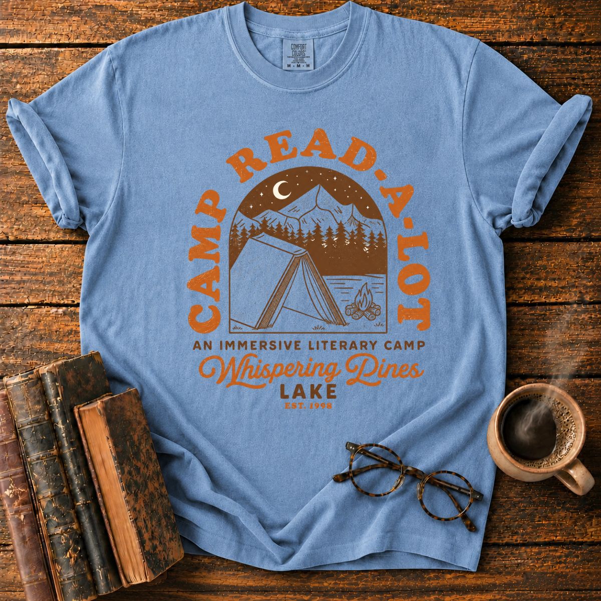 Camp Read-A-Lot Bookish Camping T-Shirt