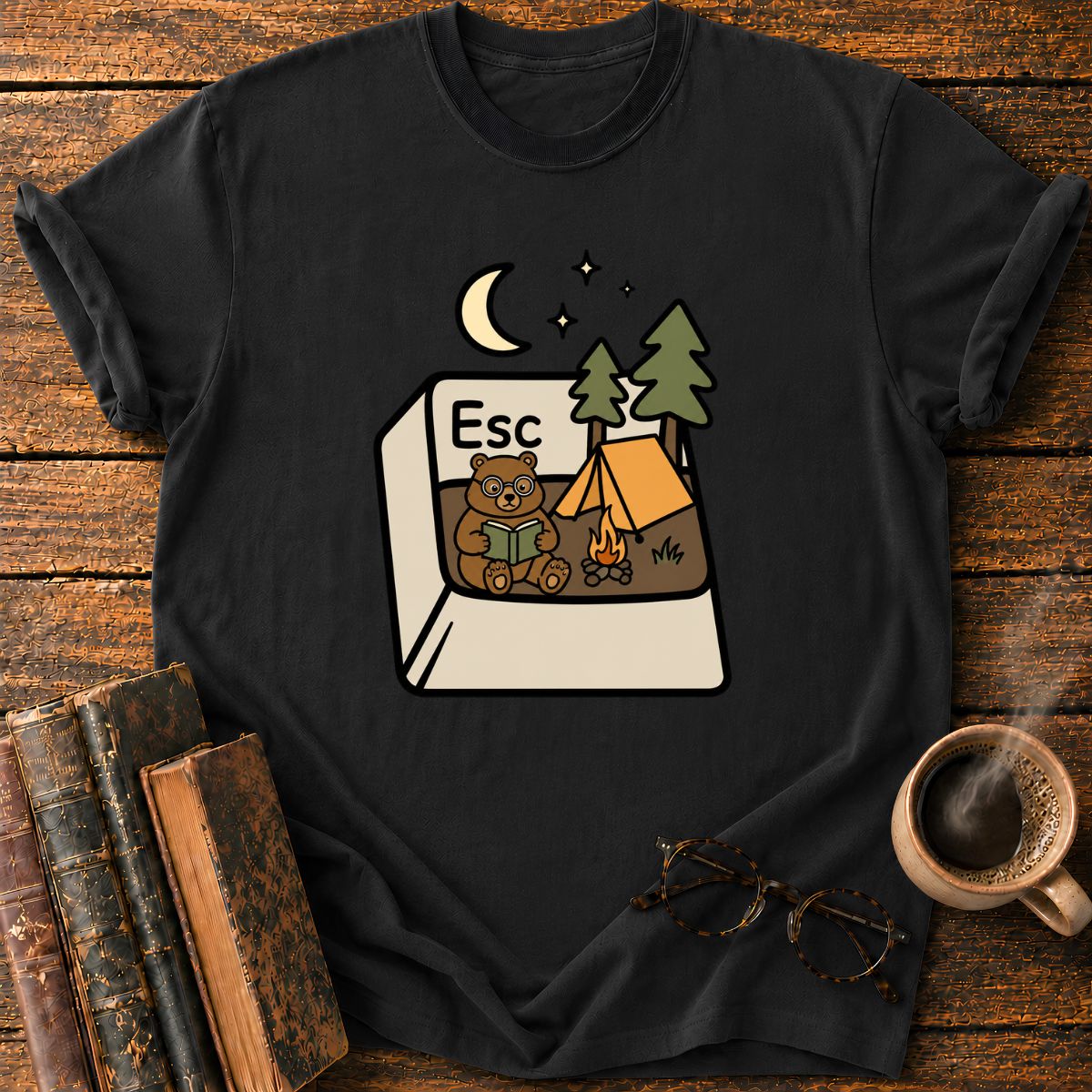Cozy Escape Key Reading Diorama T-Shirt