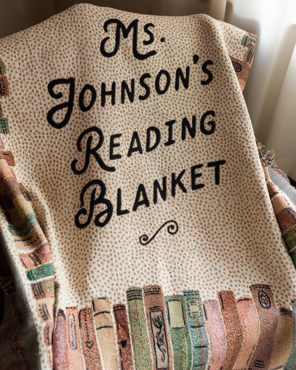 Mom's Reading Woven Throw Blanket