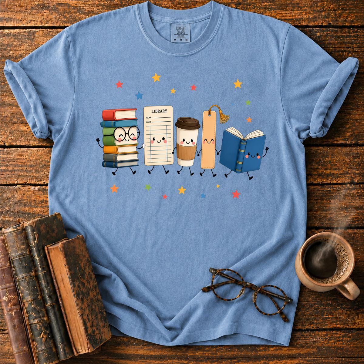 Kawaii Library Friends Parade T-Shirt