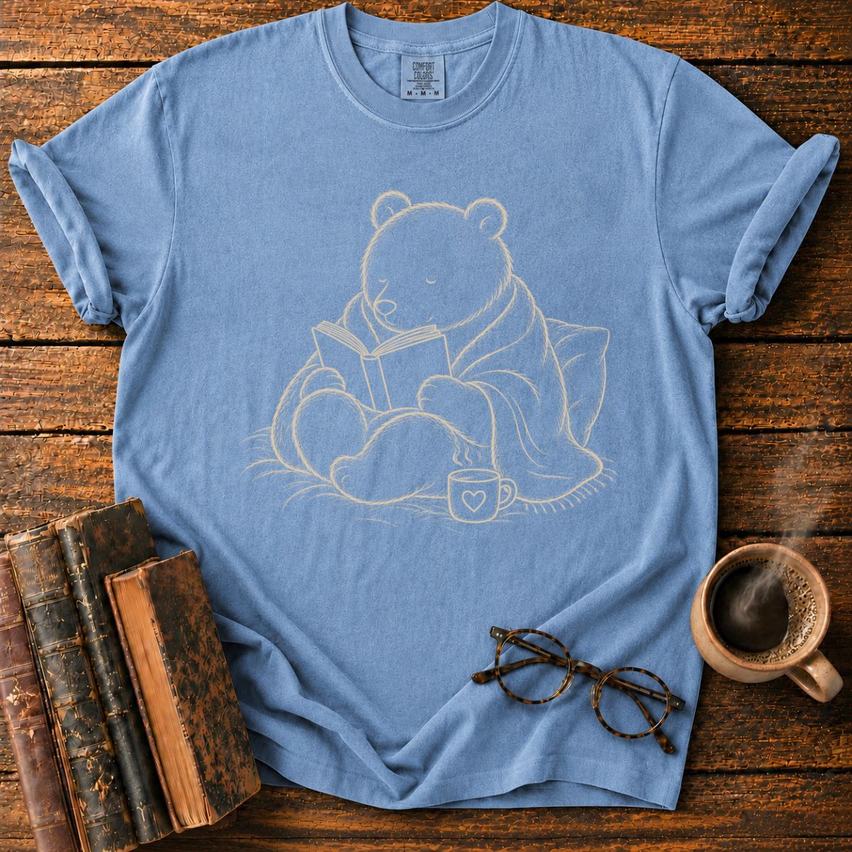 Bear’s Bedtime Reading Book T-Shirt
