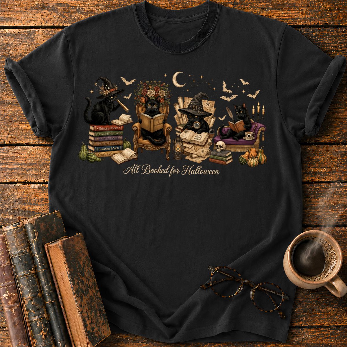 All Booked For Halloween T-Shirt