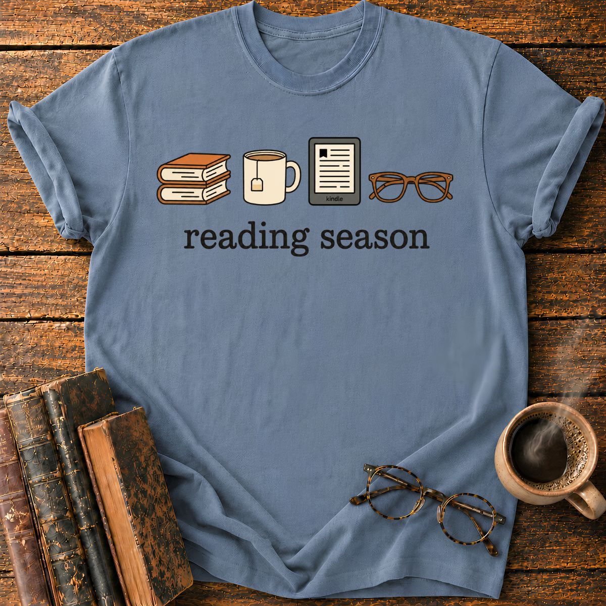 Cozy Reading Season Icons T-Shirt