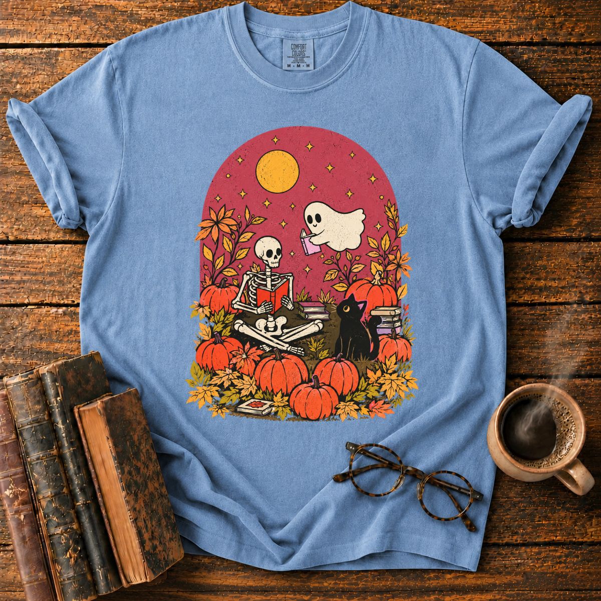 Fall Pumpkin Patch Skeleton T-Shirt