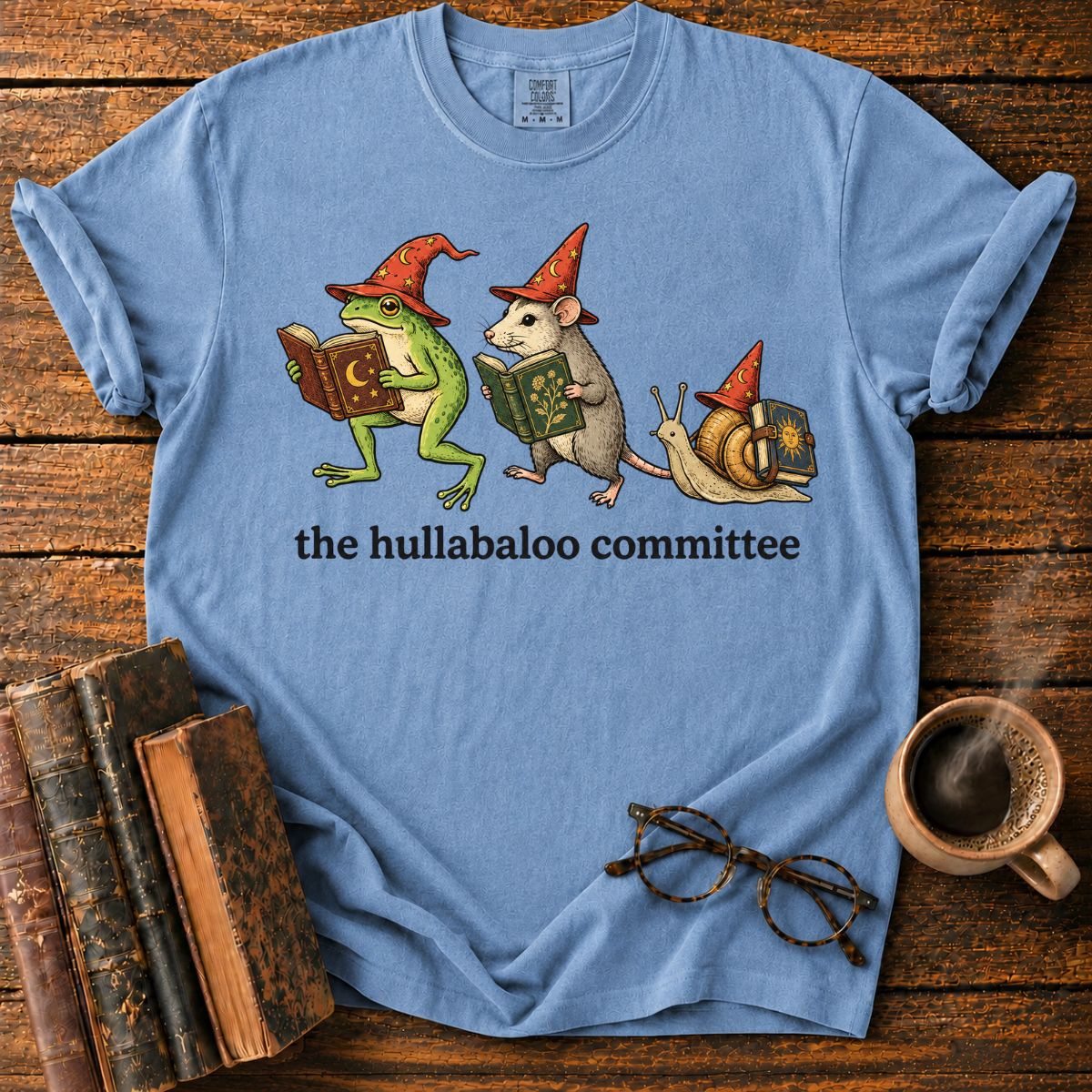 Wizard Animals and Magical Books T-Shirt