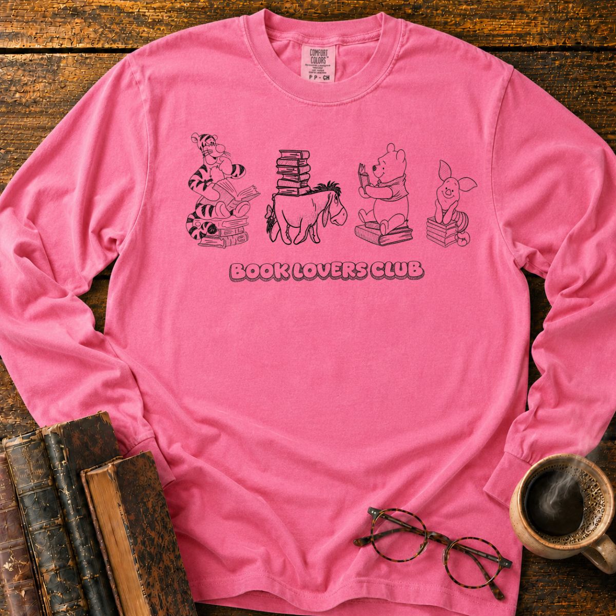 Book Lovers Club Friends Sketch LS T-Shirt