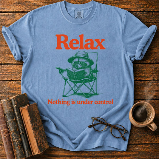 Relaxing Raccoon Reading T-Shirt