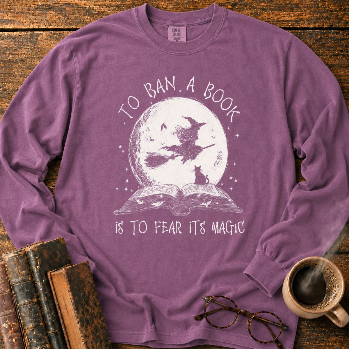 To Ban a Book’s Moonlit Magic Long Sleeve T-Shirt