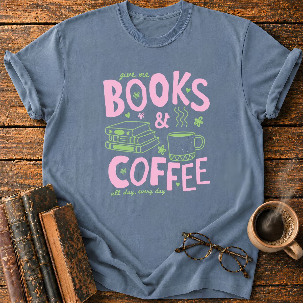 Books & Coffee T-Shirt