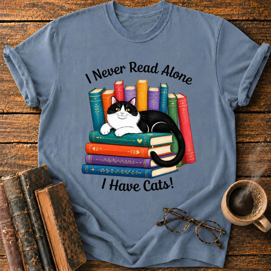 Tuxedo Cat’s Colorful Book T-Shirt