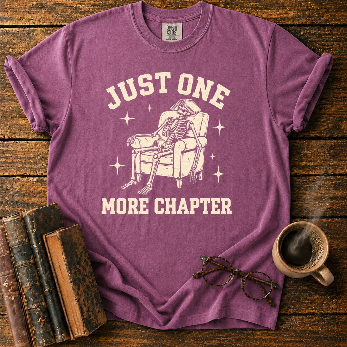 Just One More Chapter Skeleton T-Shirt