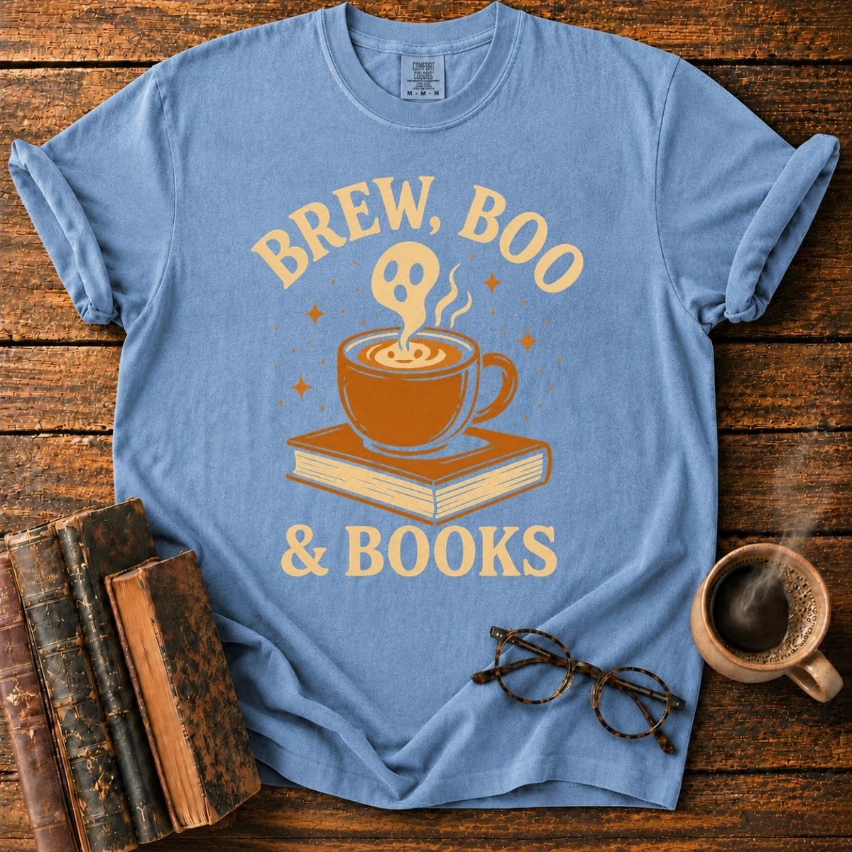 Brew, Boo & Books Vintage T-Shirt