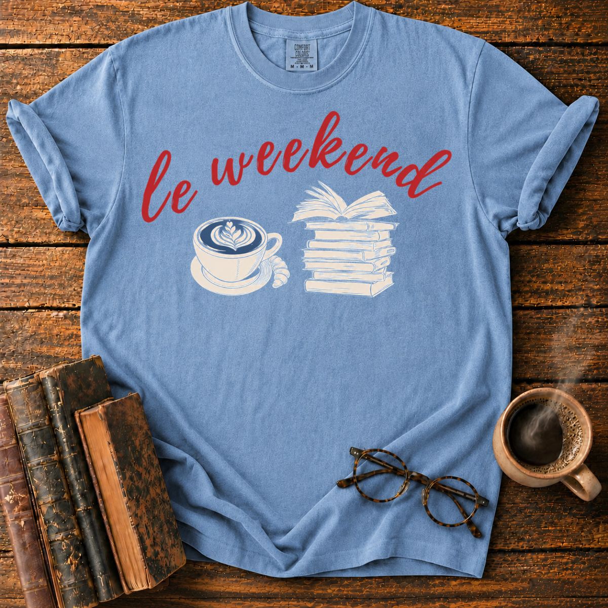 Le Weekend Coffee and Books T-Shirt