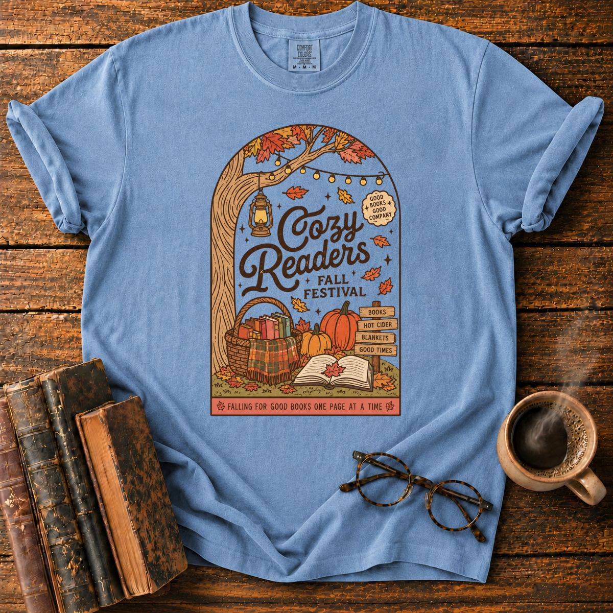 Cozy Readers Fall Festival T-Shirt
