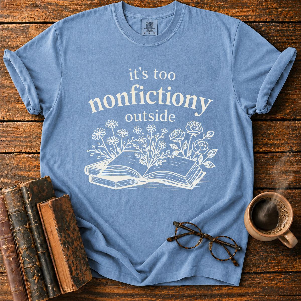 Whimsical Botanical Book T-Shirt