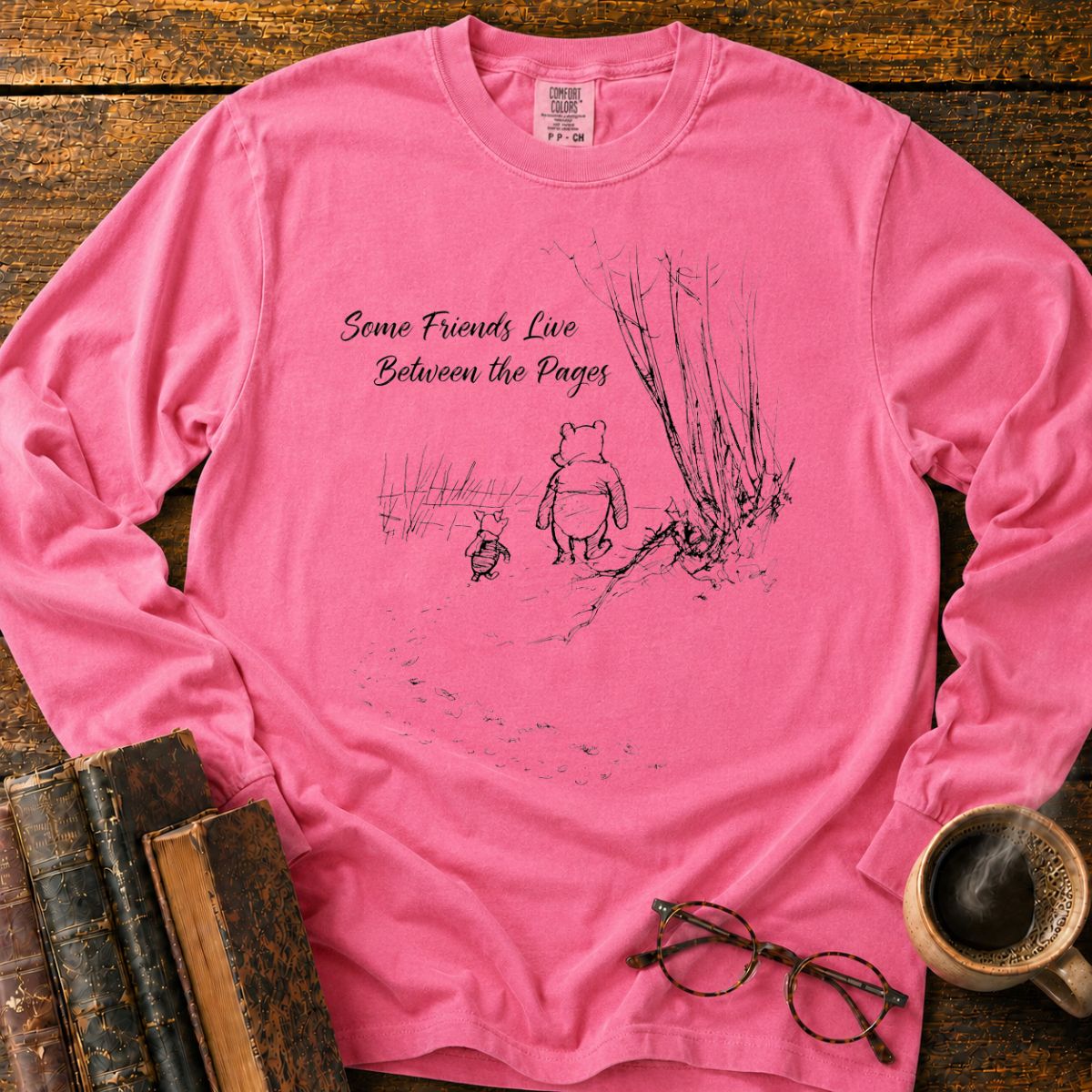 Some Friends Live Between The Pages LS T-Shirt