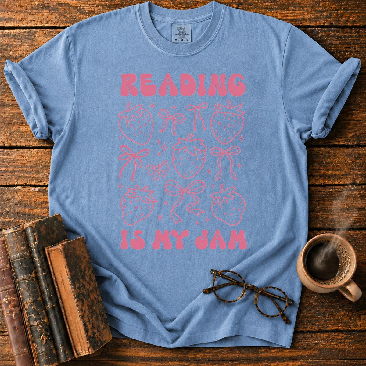 Strawberry Reading Is My Jam T-Shirt