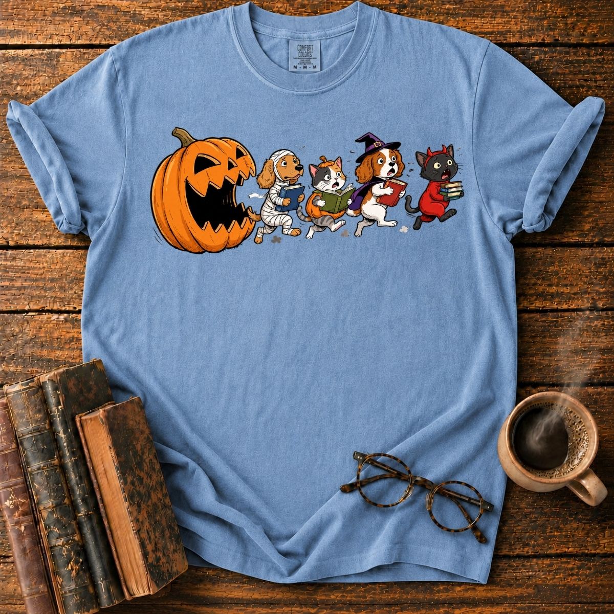 Halloween Bookish Pet Parade T-Shirt
