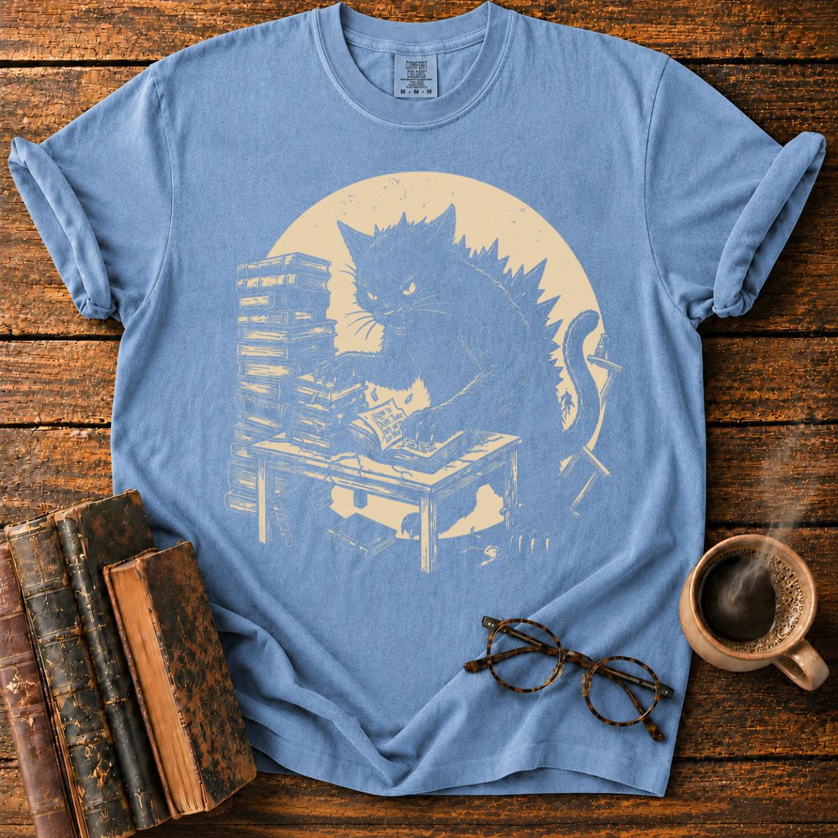 Kaiju Cat’s Evil Reading Room T-Shirt