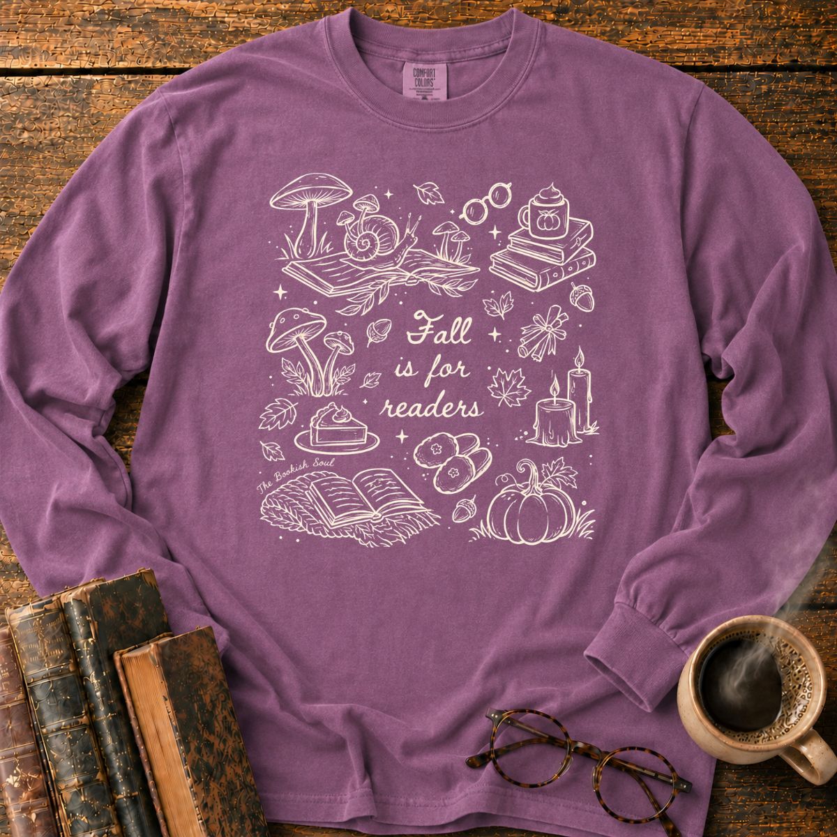 Fall Is For Readers Cozy LS T-Shirt
